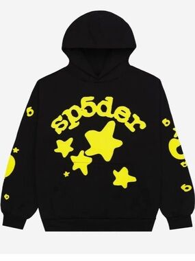 Black & Yellow Star Graphic Hoodie